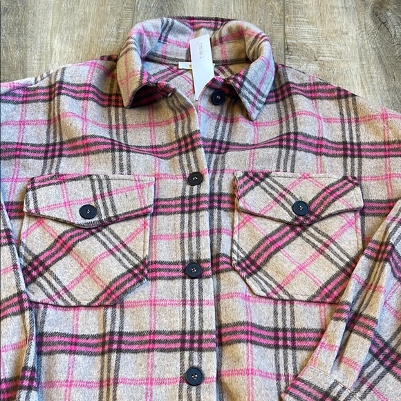 Timing Pink and Tan Plaid Skirt - Picture 3 of 8